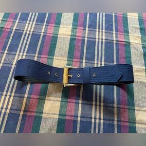 Vintage Womans Navy Blue Jean Like Belt